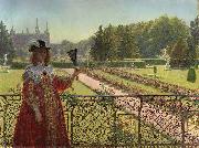 Kristian Zahrtmann Leonora Christina in the garden of Frederiksborg Palace. china oil painting artist